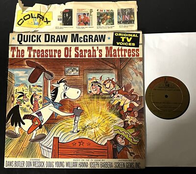 Quick Draw McGraw-Treasure Of Sarah's Mattress-ORIG 1962 Hanna Barbera LP-EX!