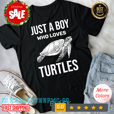 2025/Just A Boy Who Loves Turtles Zoo Keeper Boys Gift Sea Turtle Unisex T-shirt