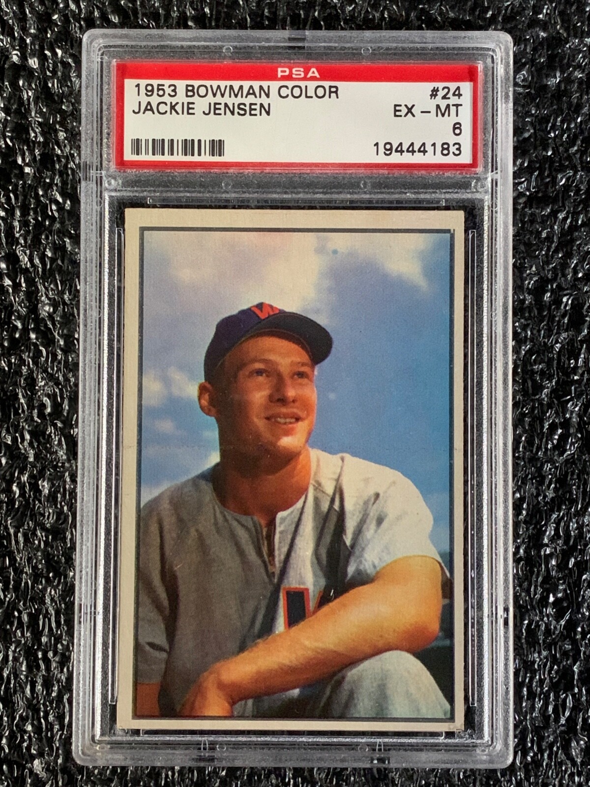 1953 Bowman Color Baseball #24 Jackie Jensen PSA 6