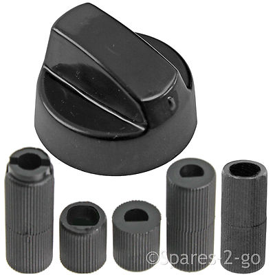 Brandneu UNIVERSAL NARDI Herd Backofen Kochfeld schwarz KNOPF & ADAPTER