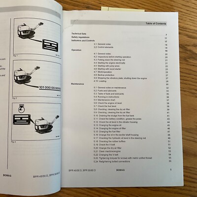 Bomag BPR 45/55D 55/65D OPERATION & MAINTENANCE MANUAL PLATE