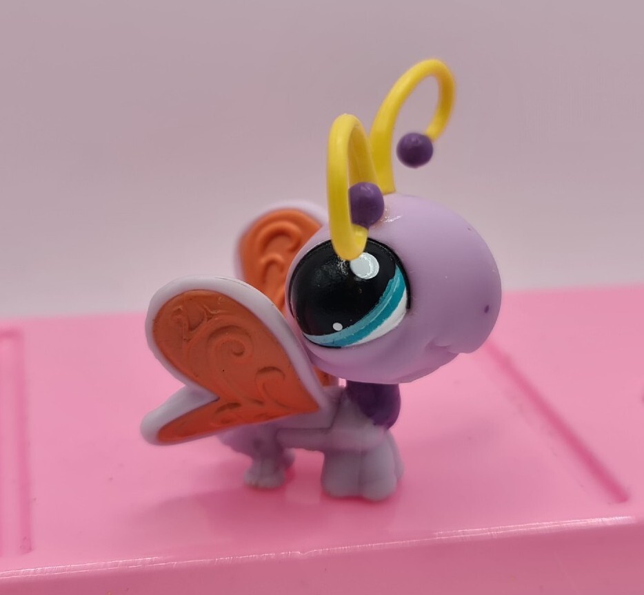 LP小夜子with Big Bang / Butterfly LDC-1047 Littlest Pet Shop - LPS Butterfly 2464 Orange Yellow Pink Purple