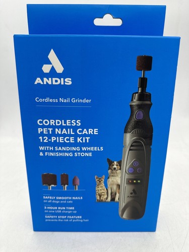 Andis Cordless Nail Grinder for Pets Quiet Rechargeable Gentle Grooming
