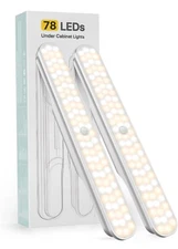 Under Cabinet Lights, 78 LED Lights Battery Operated Motion Sensor Light Indoor,