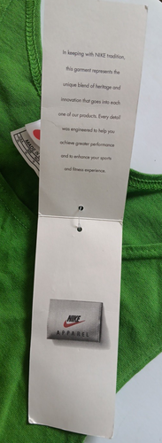 NWT Vintage Center Swoosh Nike Boys XL Mens Medium Green Tank Top USA Made 90s - Picture 6 of 10