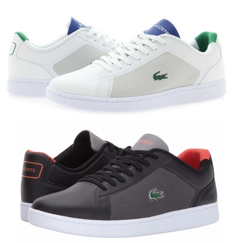 lacoste white mesh trainers