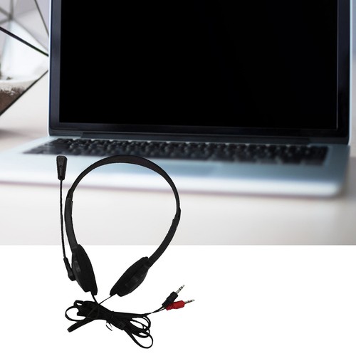 3.5mm Wired Headphones With Mic Headset On the Ear Earphone For Computer PC