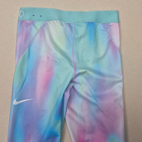 Nike Pro Dri-Fit Women's Leggings Iridescent Pearl Sz Girl XL (W Sm) EXCELLENT!! - Picture 4 of 10