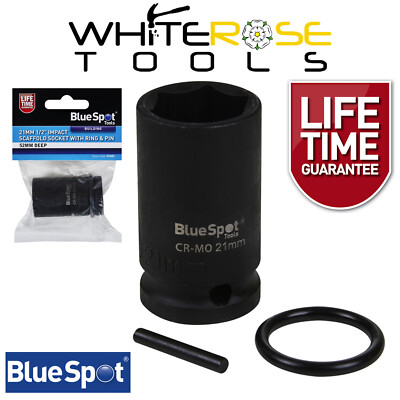 BlueSpot Schlaggerüst-Stecknuss mit Ring und Stift 21 mm 1/2''