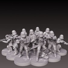 Star Wars Legion Clone Trooper Infantry Proxy Models - Airborne