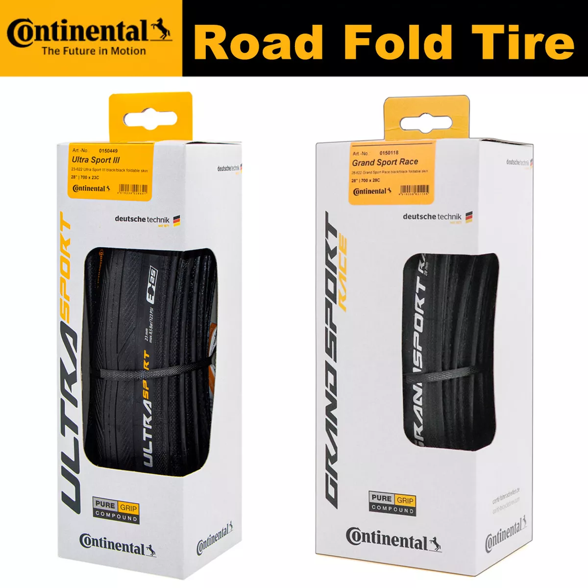 Continental Grand Sport Race Fold Bike Tire, Black, 700cm x 28