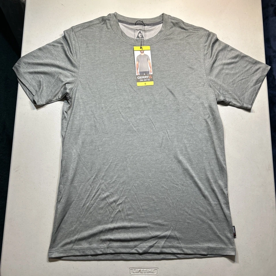 LOT OF 2 Gerry Men's Light Weight Cool Knit Tees Gray | NWT Size S - Image 2 of 4