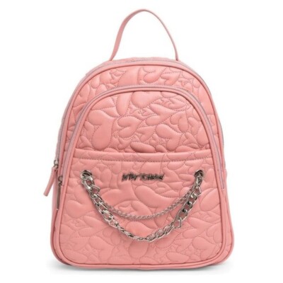 Betsey Johnson Pink Heart Quilted Women’s Backpack Luv Betsey Johnson School Bags Luv Betsey Johnson Quilted  main image 4