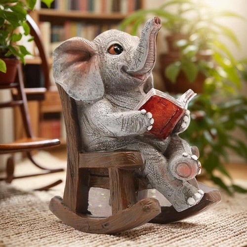 Garden Statues Elephant Halloween Decorations Outdoor Lights Lucky Miniature ...