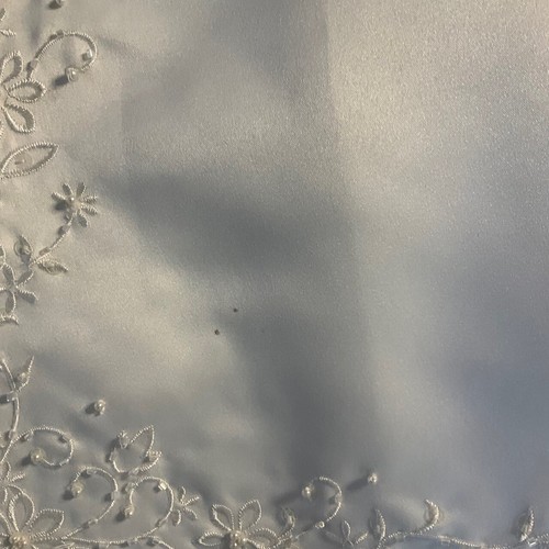 Lilly Kids Formal White Dress Embroidery Spaghetti Bow Size 8 - Picture 3 of 12