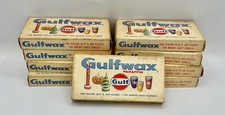 Lot of 9 Bars Vtg Gulfwax Paraffin 4oz 1/4 lb Sealing Wax Canning Jelly Candles