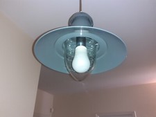 Luminaire Suspension tôle métal gris foncé Style INDUSTRIEL lampe de pêcheur .