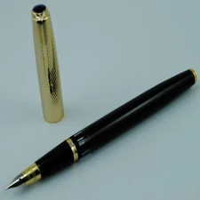 2021 Model Wing Sung 601A Golden Cap02 Vacuum Pump Black Fountain Pen Fine Nib