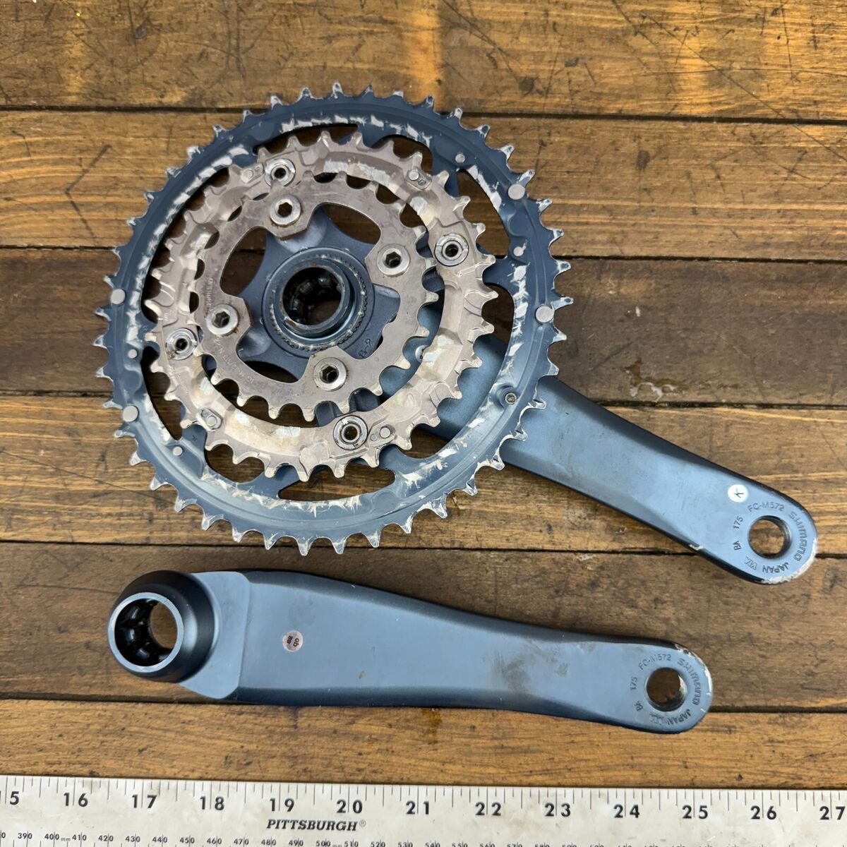 Shimano Deore LX Fc-m572 Crankset 22/32/44 175mm Octalink V2 for