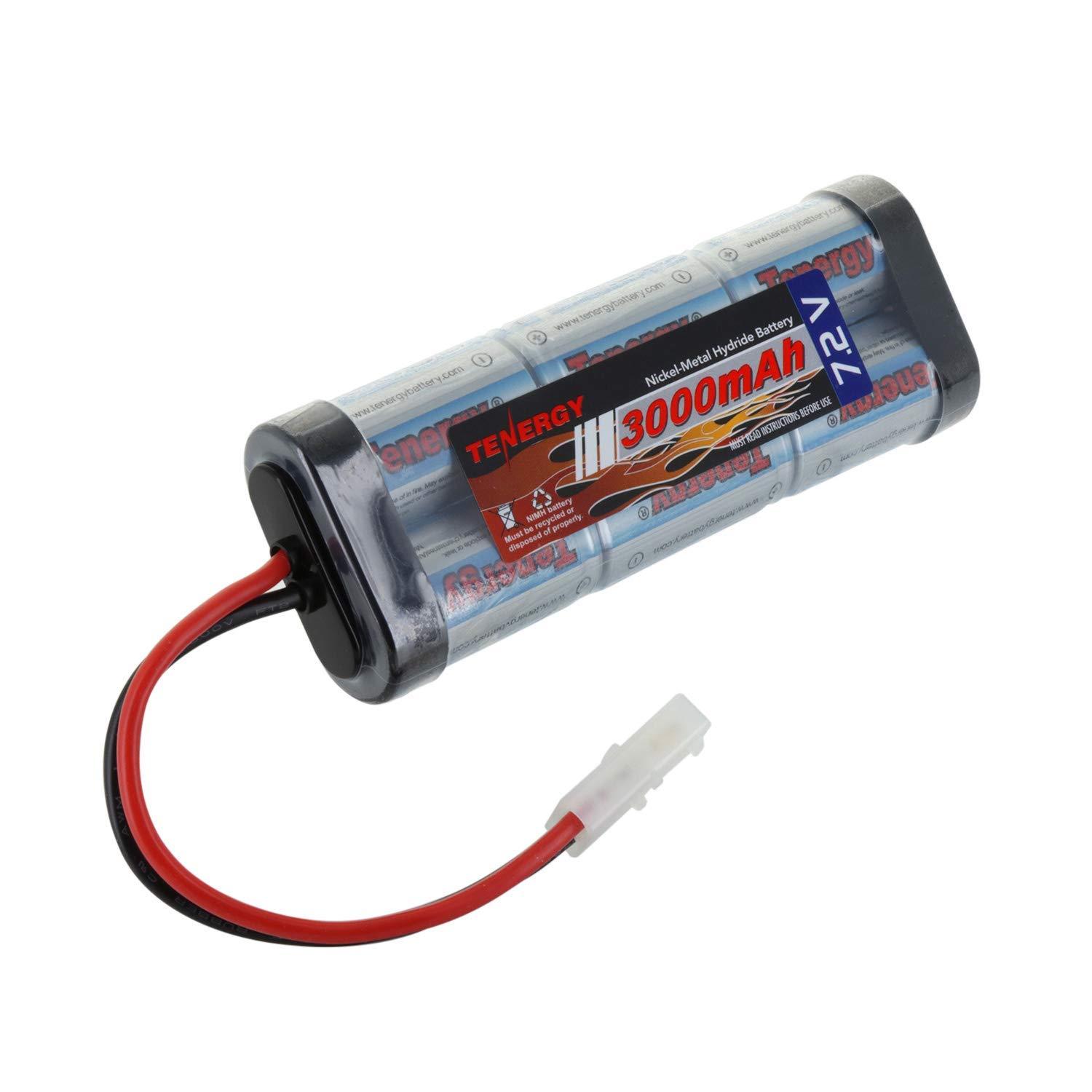 Tenergy 7.2V High Capacity 3000mAh Flat NiMH Battery Pack for RC Car With Tamiya