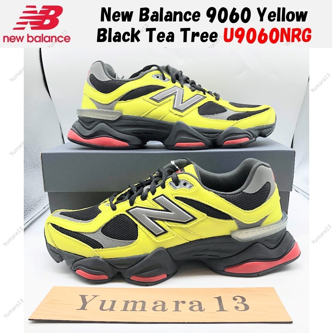 New Balance 9060 Yellow Black Tea Tree U9060NRG Men's Size New Balance 9060 Yellow Black Tea Tree U9060NRG Men's Size