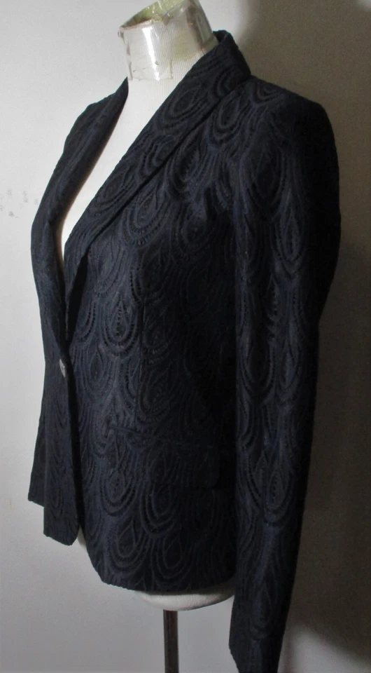 Chaqueta LILLY PULITZER Azul Nylon Pluma Encaje Botón Para Mujer Talla 4 Foto 4 de 4