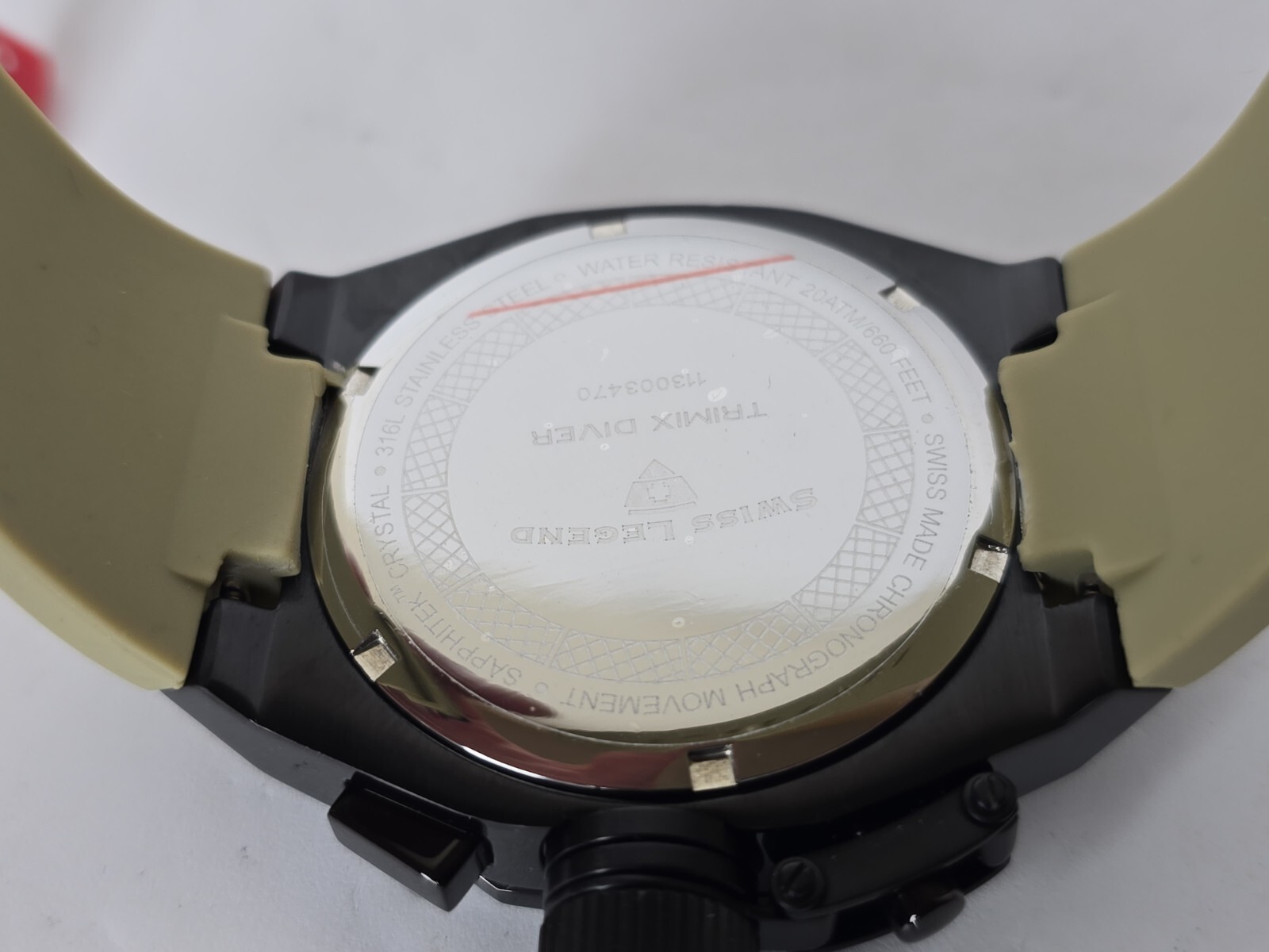 Swiss Legend Men's Trimix Quartz Chronograph Watch Black Beige 44mm