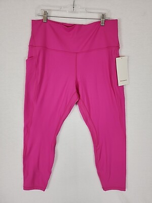 Lululemon Align High-Rise Pant 25  Pockets Dark Pink Sz 16 NWT! Flaw - See Pics