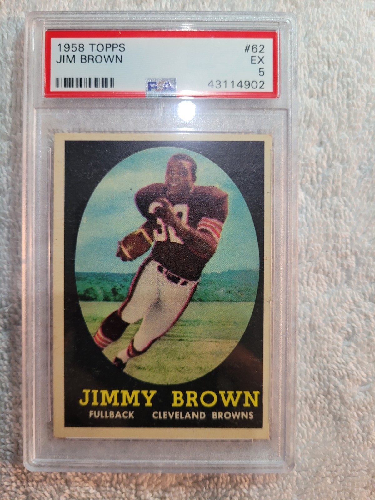 1958 Topps Football, Complete Set, (1-132), Jim Brown RC Graded PSA 5 EX