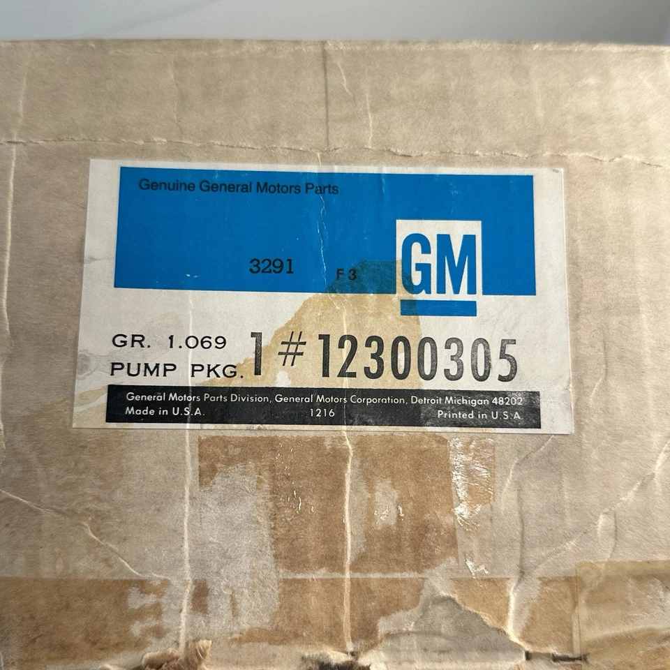 Bomba de agua fundición GM 12300305 BUICK OLDS PONTIAC 4,3 L 4,9 L 5,7 L 6,6 L 7,5 L 69-81 Foto 3 de 4