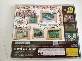 Trois Nains Sales Jeu Sega Saturn Disque, Manuel, Ensemble En Bo&icirc;te Test&eacute;-D0125-
