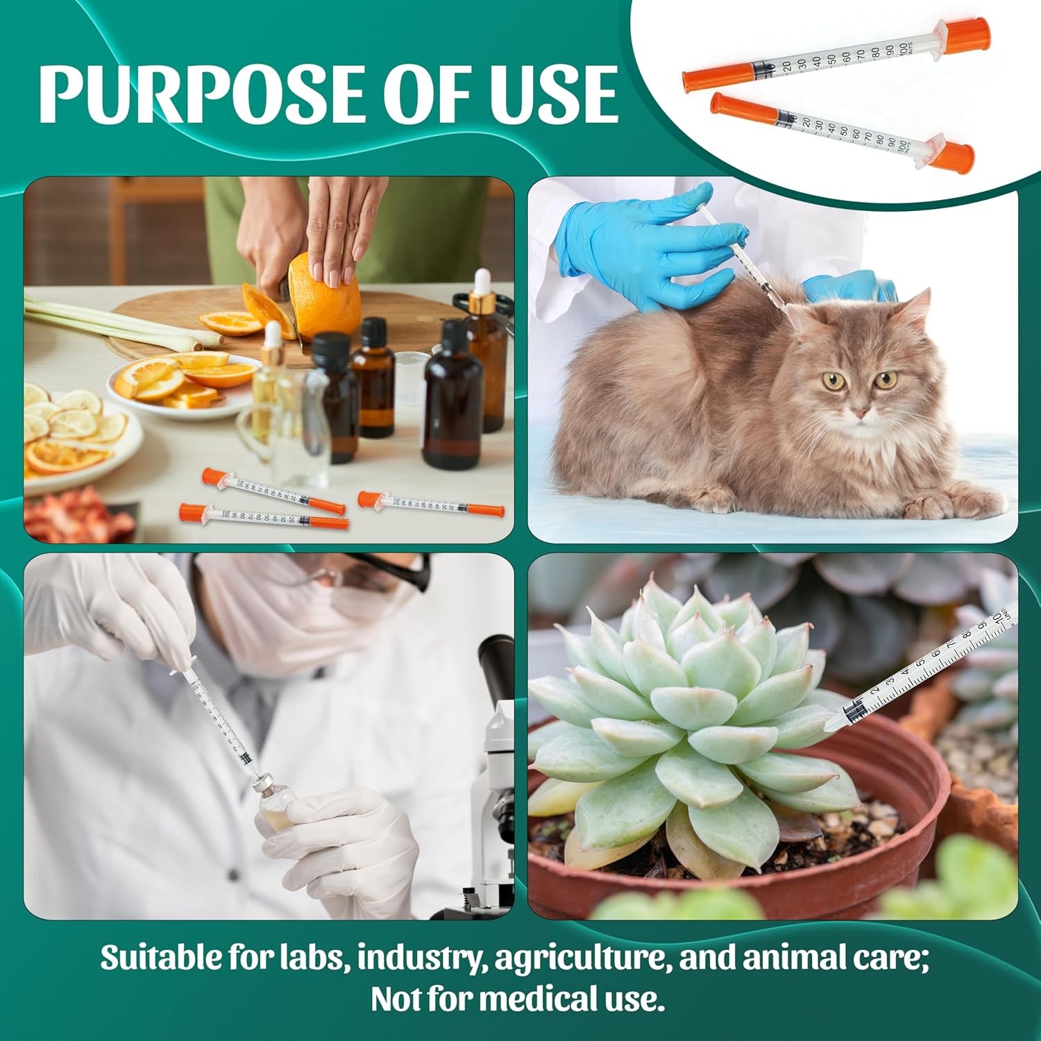 | 1ml 30 Gauge Syringes 1cc 5/16 Inches 8mm Lab Box of 100: 30GaHISTORY