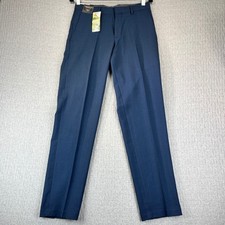 New Haggar Slim Fit Premium Comfort Blue Dress Pants Men 29X30 Wrinkle Free