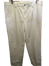 MENS BROOKS BROTHERS ADVANTAGE CHINO ELLIOT PLEATED OFF WHITE PANTS SIZE 36X30