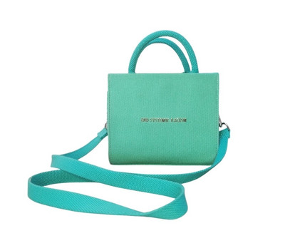 Brandon Blackwood Mint Green Teal Canvas ESR Limited Edition Crossbody Tote Bag