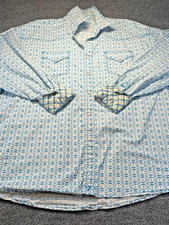 Wrangler 20X Competition Western Shirt Mens XXL Aztec Pearl Snap Cowboy Rodeo