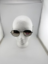 Vintage Style Round Sunglasses Black Metal Frame Small Oval UV400 Steampunk