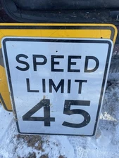 Retired Authentic Street Sign Highway Sign (PennDot Speed Limit 45) 24”X30” 