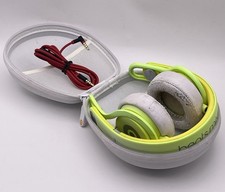 Beats By Dr. Dre Mixr Headphones Neon Yellow/Green w/ Audio Cable  Case Working