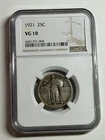 1921 STANDING LIBERTY QUARTER NGC VG10 KEY DATE