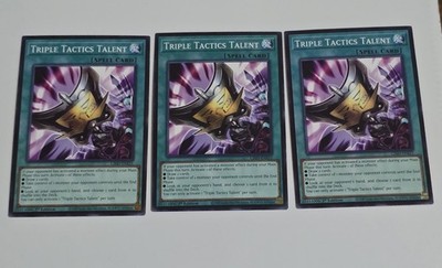 3x Triple Tactics Talent 1st Edition Common L26D-ENS21 Yu-Gi-Oh!
