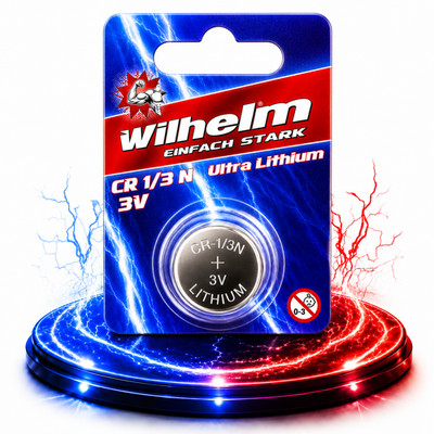 1 x WILHELM 1/3N 3V Photo Lithium CR1/3N DL1/3N Blister