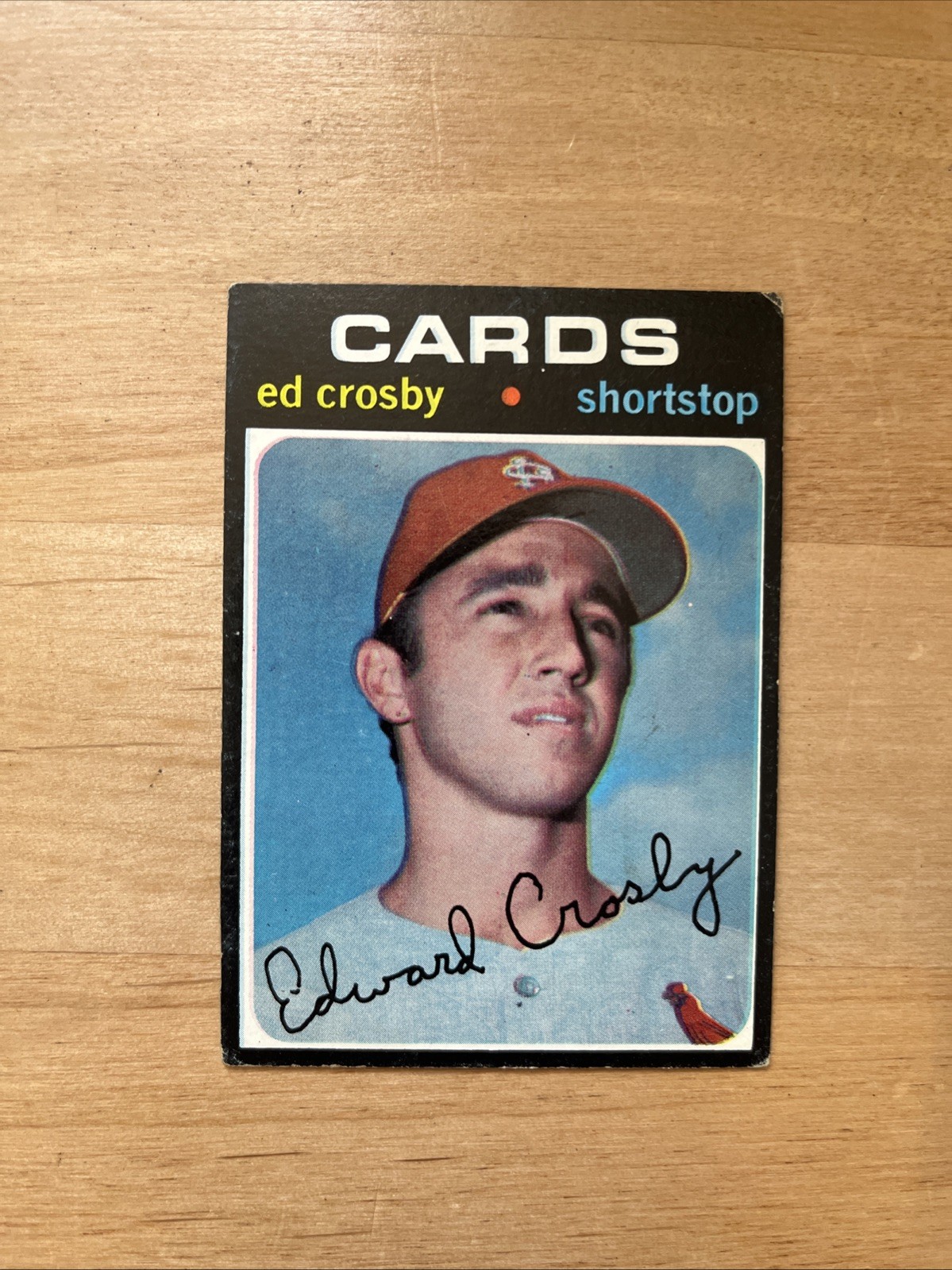 1971 Topps #672: ED CROSBY High # Short Print SP Cardinals