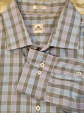 Peter Millar 100 Cotton Plaid Button Down Shirt 2XL