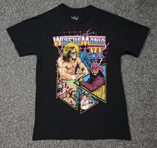 WWE WrestleMania VI T Shirt S Black Ultimate Warrior Randy Savage Retro WWF Tee