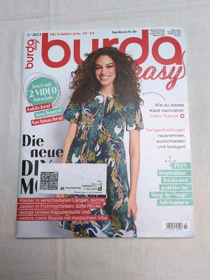 Burda easy 02/2023 Nähen Schnittmuster Kleider Damenmode Gr. 34-44 Jacken