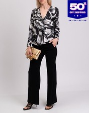 RRP €110 LIU JO Satin Top IT40 US4 UK8 S Wrap Effect V-Neck Made in Italy