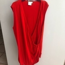 ASOS Red Wrap Style Dress Size 12