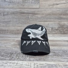 Shark Fish Teeth Outdoor Youth Boys Adjustable StrapBack Embroidered Logo