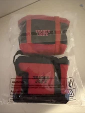 2 x TRADER JOE'S Red & Black Micro Tote 2 In 1 Shopping Mini Grocery Bags